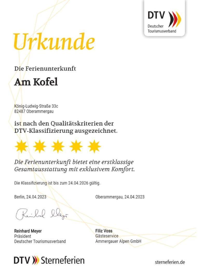 Ferienwohnung Am Kofel Oberammergau Zewnętrze zdjęcie